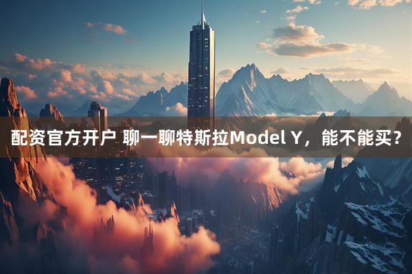 配资官方开户 聊一聊特斯拉Model Y，能不能买？