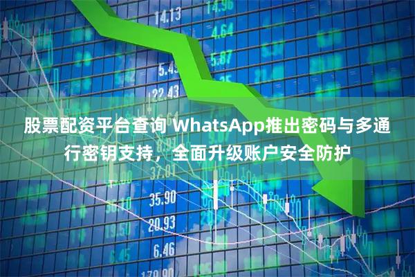 股票配资平台查询 WhatsApp推出密码与多通行密钥支持，全面升级账户安全防护